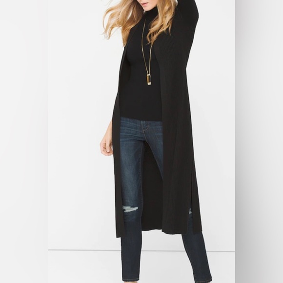 Banana Republic Sweaters - Banana Republic Softspun Black Duster, worn once, could fit XSP to XS